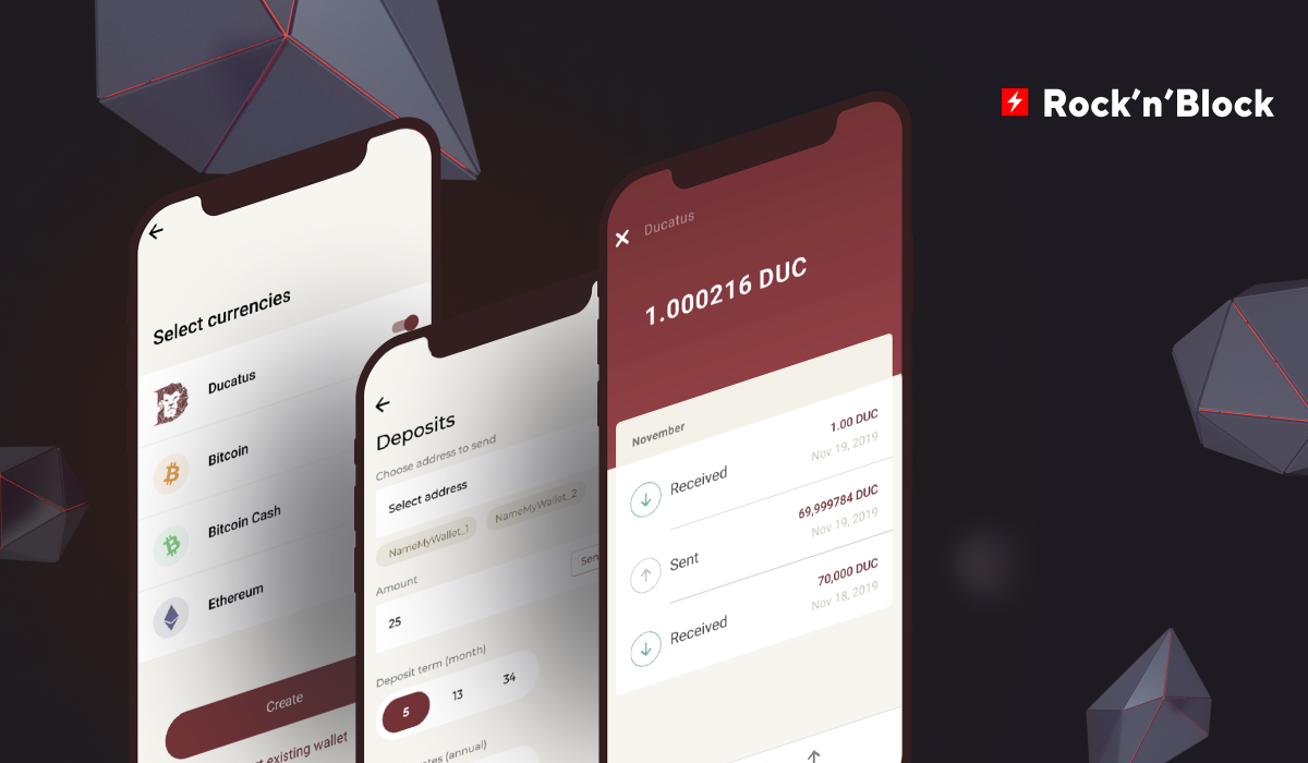 Rock’n’Block blockchain software developers develop a Ducatus crypto wallet