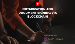 Notarization and document signing via blockchain