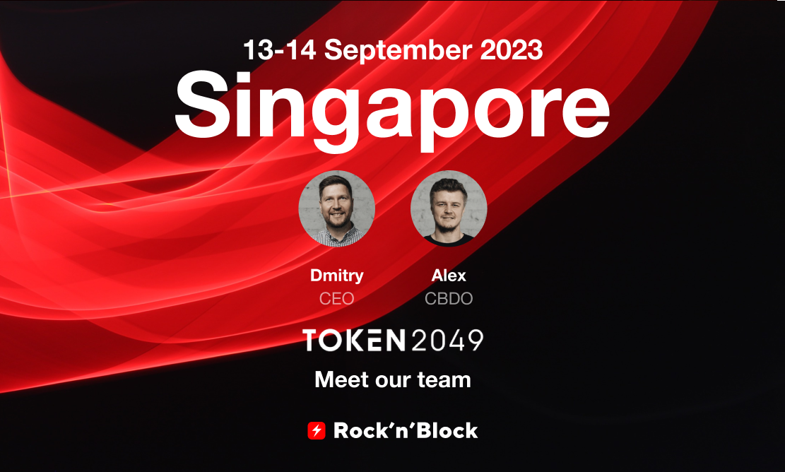 Rock'n'Block blockchain development company attending Token 2049 Singapore Event 